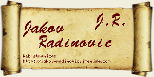Jakov Radinović vizit kartica